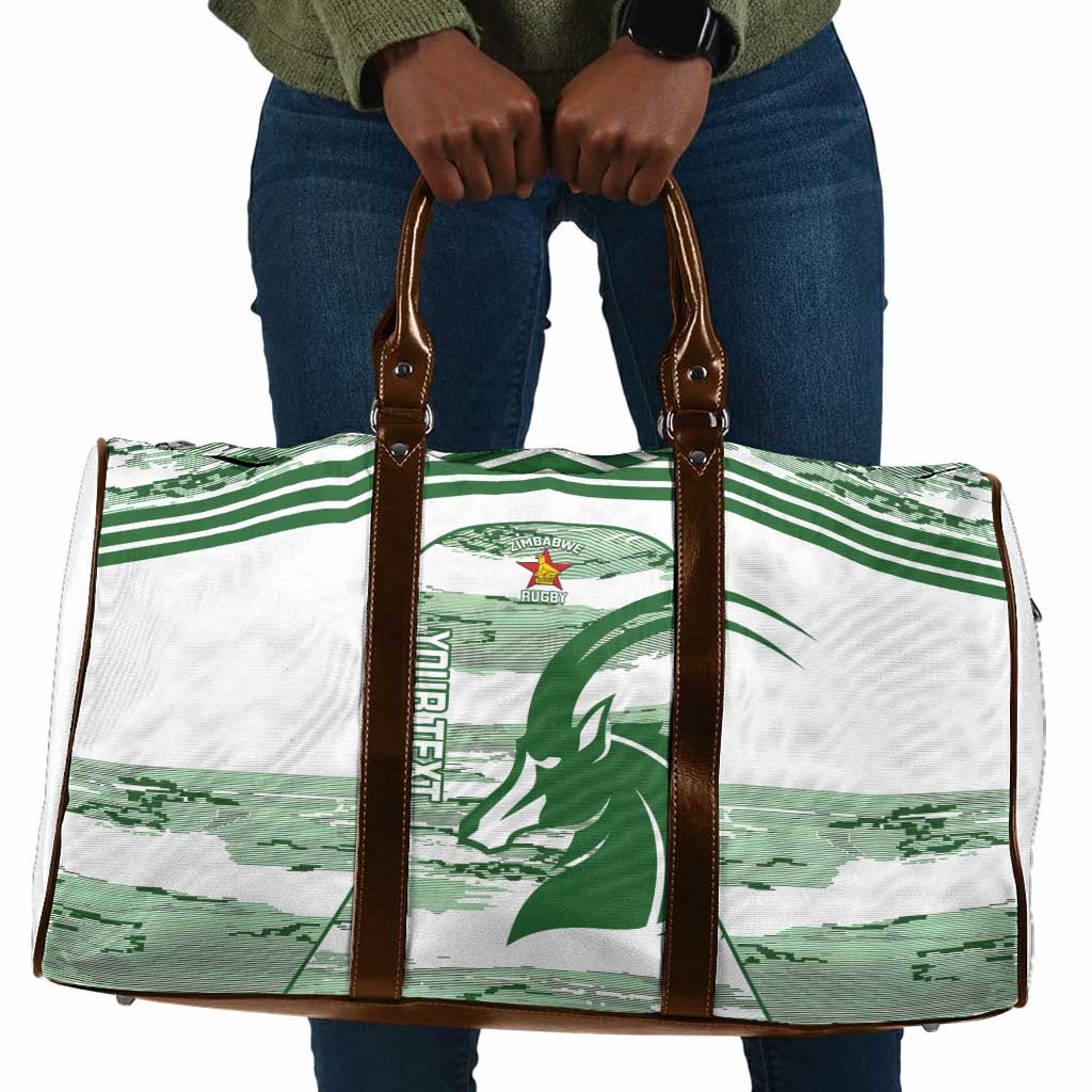 Zimbabwe Rugby Custom Travel Bag Come On Sables White Version