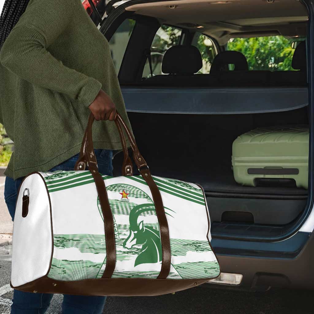 Zimbabwe Rugby Custom Travel Bag Come On Sables White Version