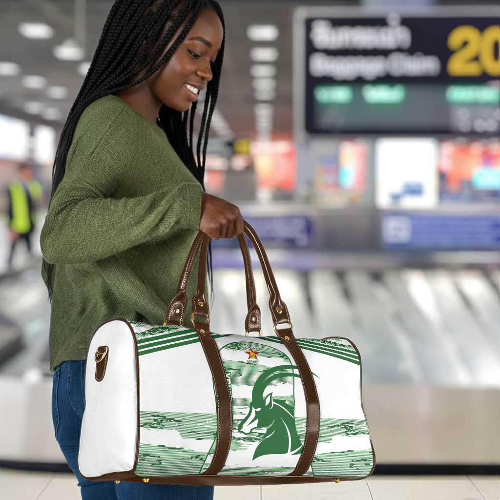 Zimbabwe Rugby Custom Travel Bag Come On Sables White Version