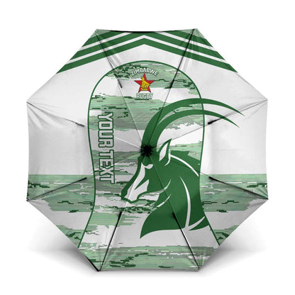 Zimbabwe Rugby Custom Umbrella Come On Sables White Version