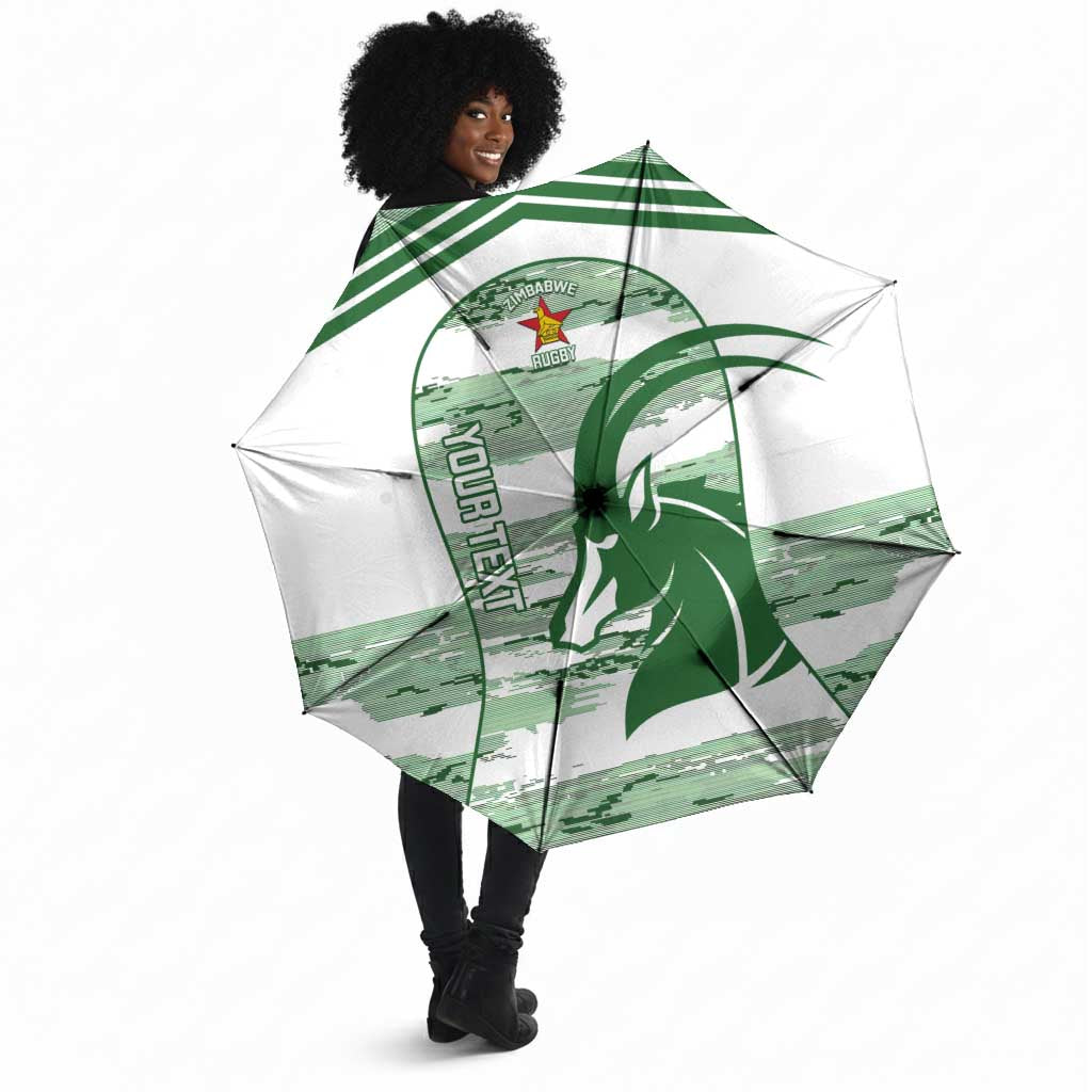 Zimbabwe Rugby Custom Umbrella Come On Sables White Version
