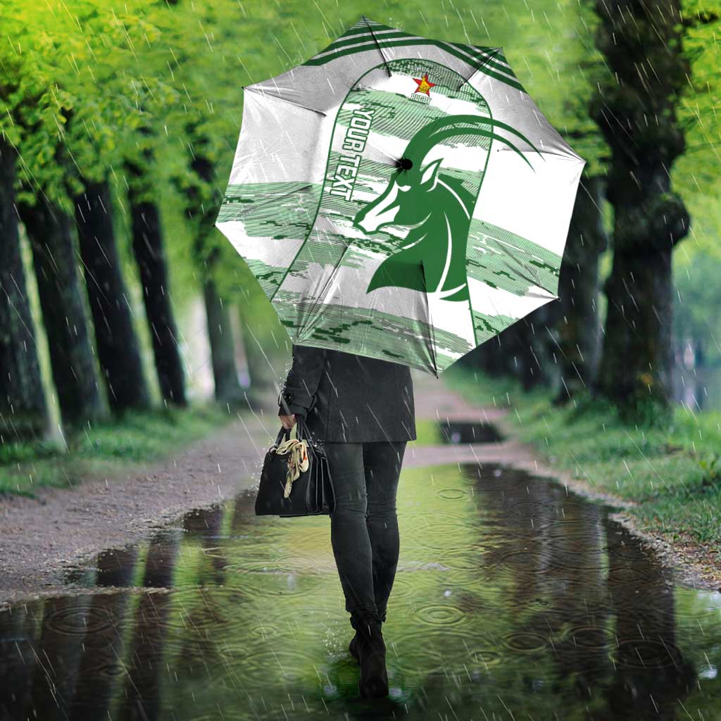 Zimbabwe Rugby Custom Umbrella Come On Sables White Version