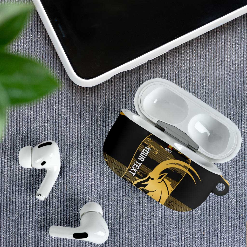 Zimbabwe Rugby Custom AirPods Case Come On Sables Gold Black Version