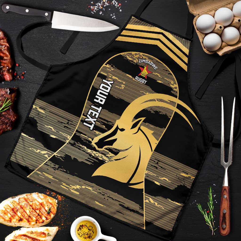 Zimbabwe Rugby Custom Apron Come On Sables Gold Black Version