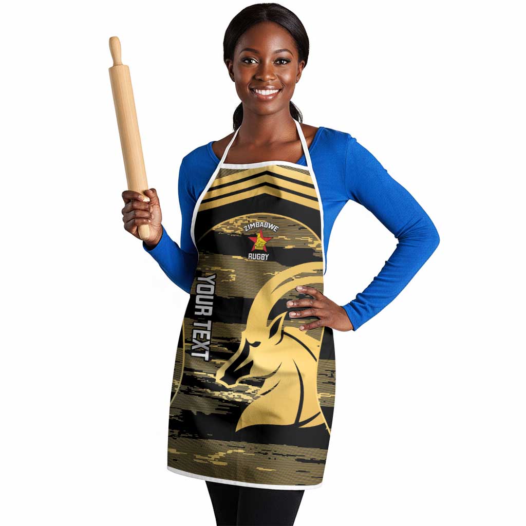 Zimbabwe Rugby Custom Apron Come On Sables Gold Black Version