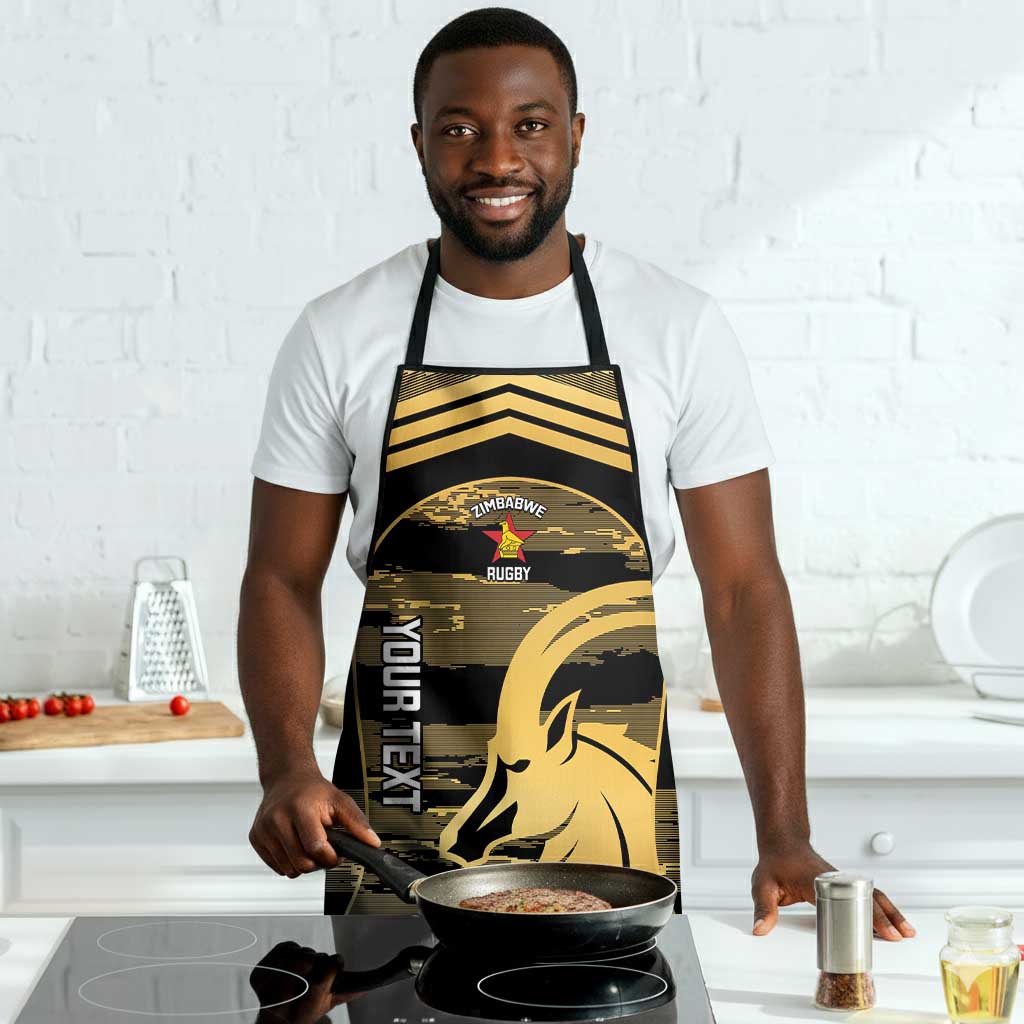 Zimbabwe Rugby Custom Apron Come On Sables Gold Black Version