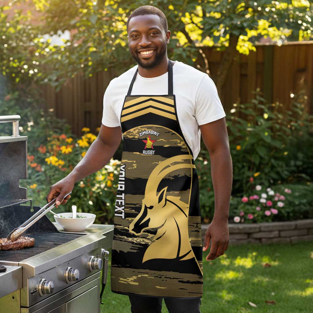 Zimbabwe Rugby Custom Apron Come On Sables Gold Black Version