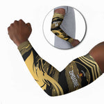 Zimbabwe Rugby Custom Arm Sleeves Come On Sables Gold Black Version