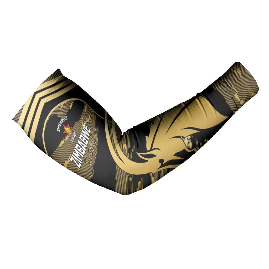 Zimbabwe Rugby Custom Arm Sleeves Come On Sables Gold Black Version