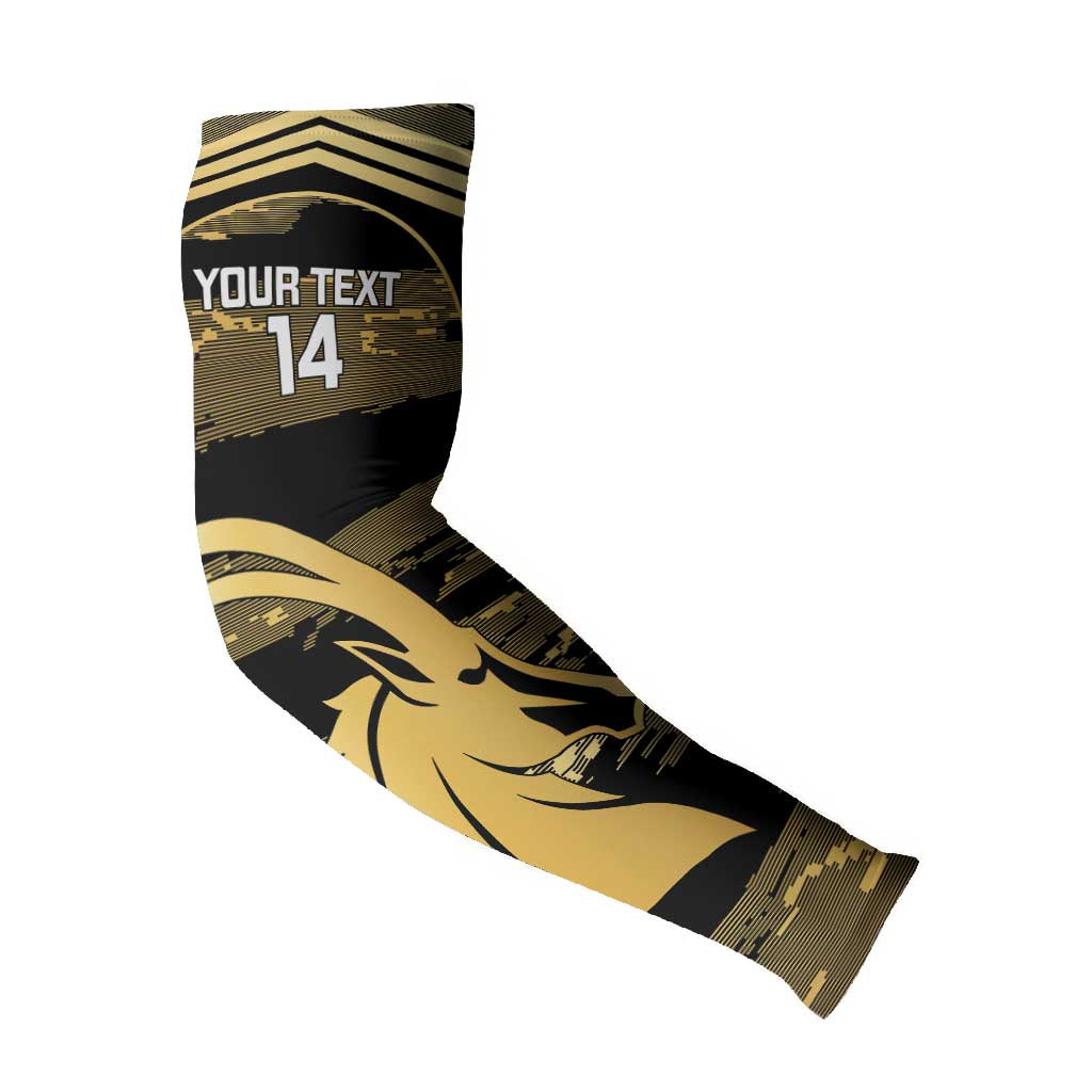 Zimbabwe Rugby Custom Arm Sleeves Come On Sables Gold Black Version
