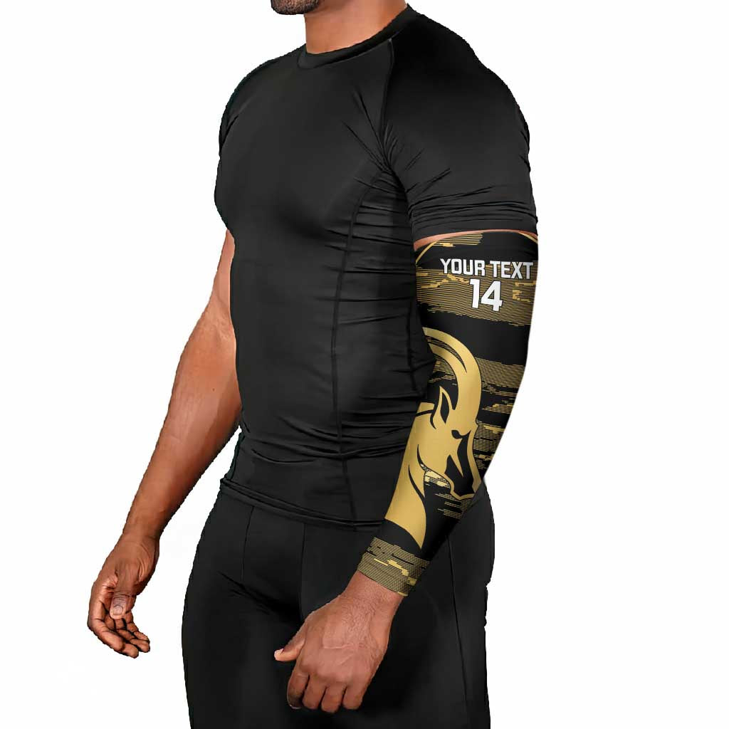 Zimbabwe Rugby Custom Arm Sleeves Come On Sables Gold Black Version