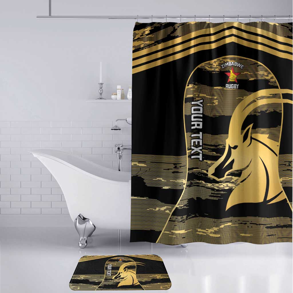 Zimbabwe Rugby Custom Bathroom Set Come On Sables Gold Black Version