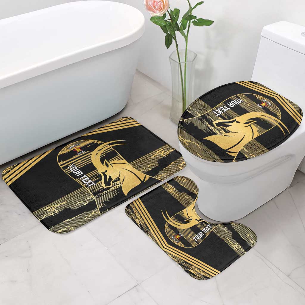 Zimbabwe Rugby Custom Bathroom Set Come On Sables Gold Black Version