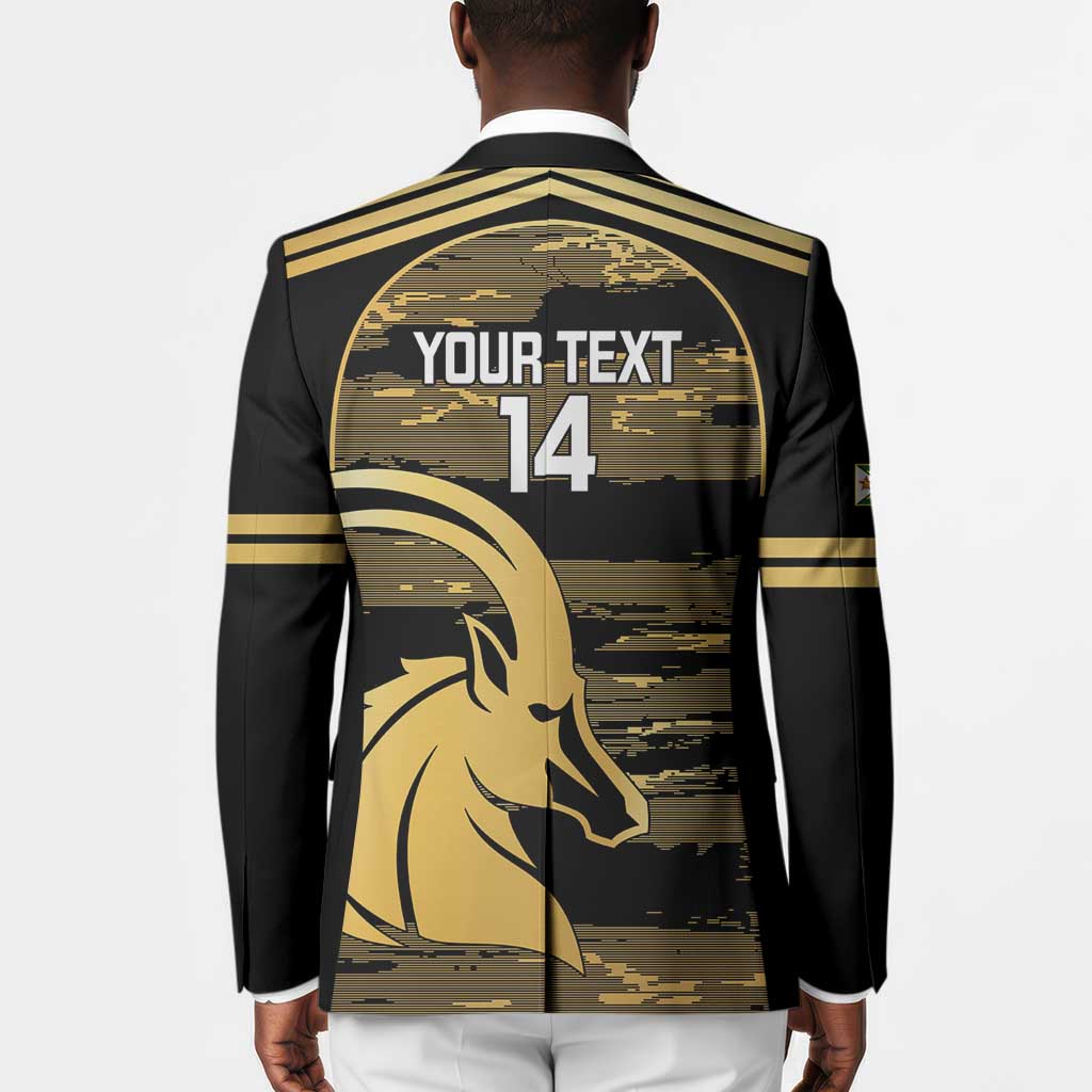 Zimbabwe Rugby Custom Blazer Come On Sables Gold Black Version