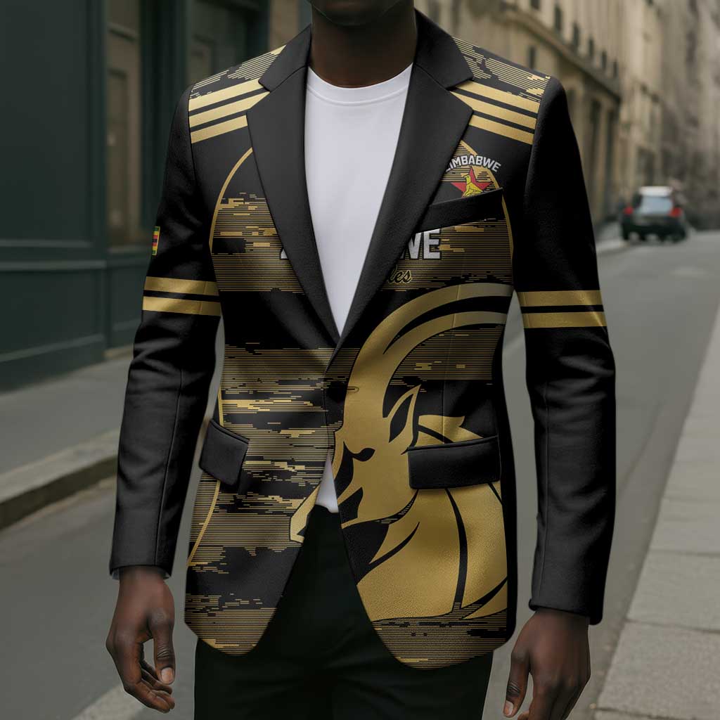 Zimbabwe Rugby Custom Blazer Come On Sables Gold Black Version