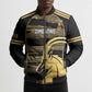 Zimbabwe Rugby Custom Bomber Puffer Jacket Come On Sables Gold Black Version