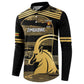 Zimbabwe Rugby Custom Button Sweatshirt Come On Sables Gold Black Version