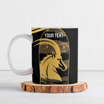 Zimbabwe Rugby Custom Ceramic Mug Come On Sables Gold Black Version