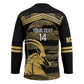 Zimbabwe Rugby Custom Hockey Jersey Come On Sables Gold Black Version