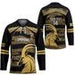 Zimbabwe Rugby Custom Hockey Jersey Come On Sables Gold Black Version