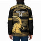 Zimbabwe Rugby Custom Padded Jacket Come On Sables Gold Black Version