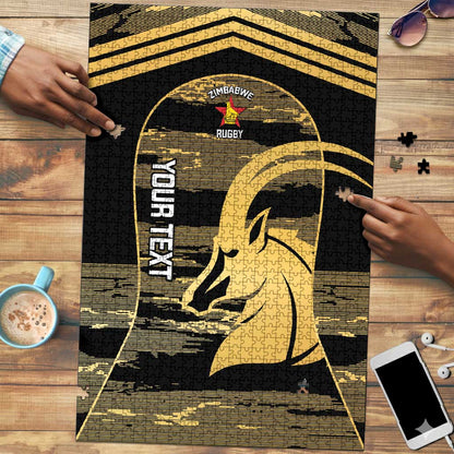 Zimbabwe Rugby Custom Puzzle Come On Sables Gold Black Version