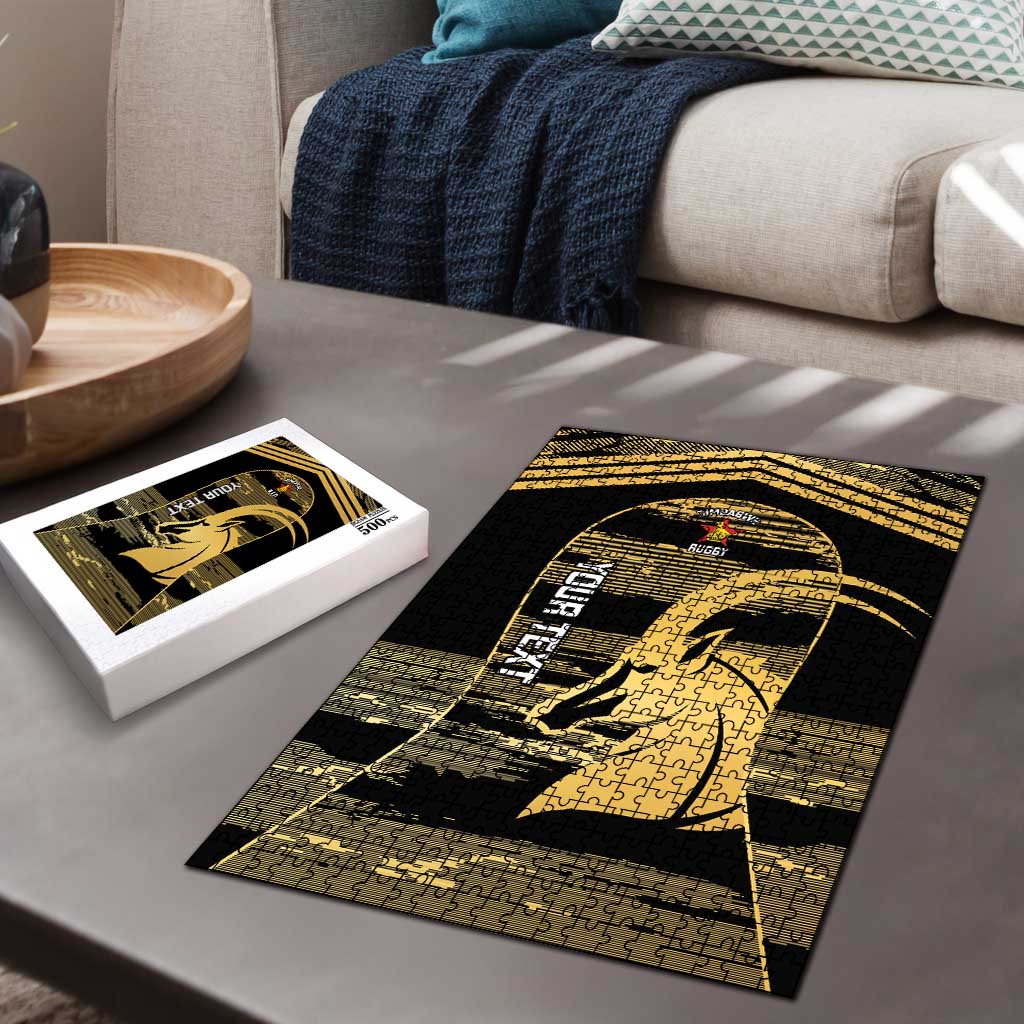 Zimbabwe Rugby Custom Puzzle Come On Sables Gold Black Version