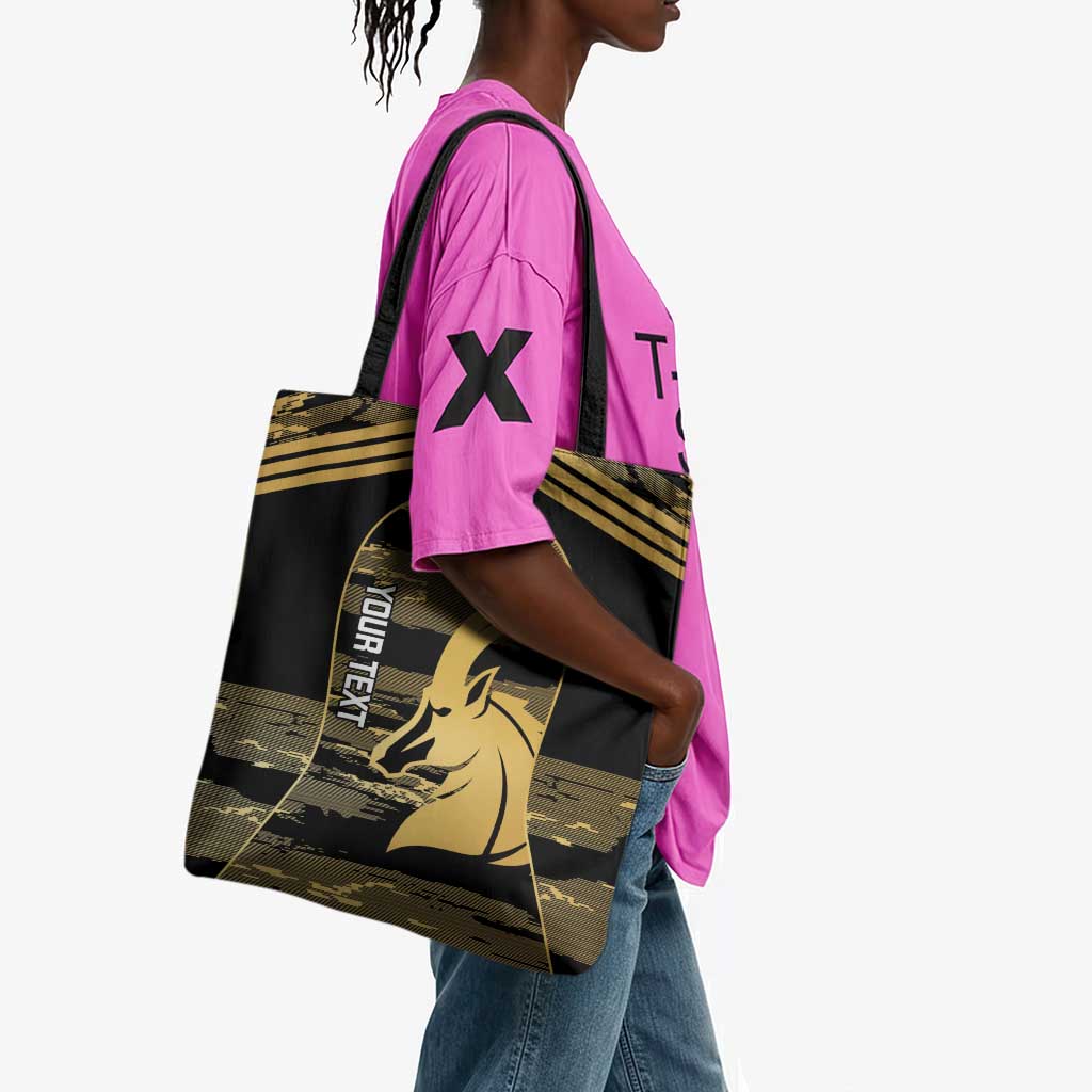 Zimbabwe Rugby Custom Tote Bag Come On Sables Gold Black Version