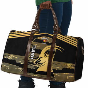 Zimbabwe Rugby Custom Travel Bag Come On Sables Gold Black Version