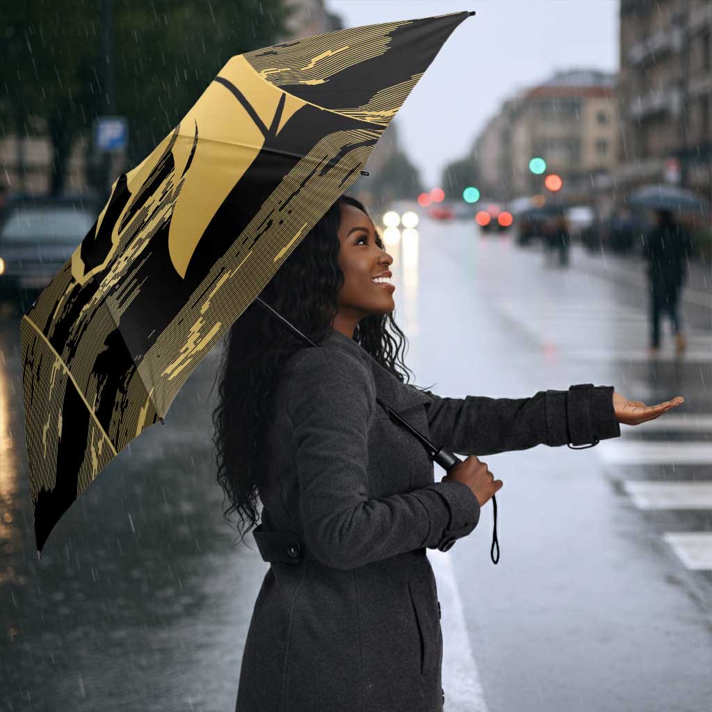 Zimbabwe Rugby Custom Umbrella Come On Sables Gold Black Version