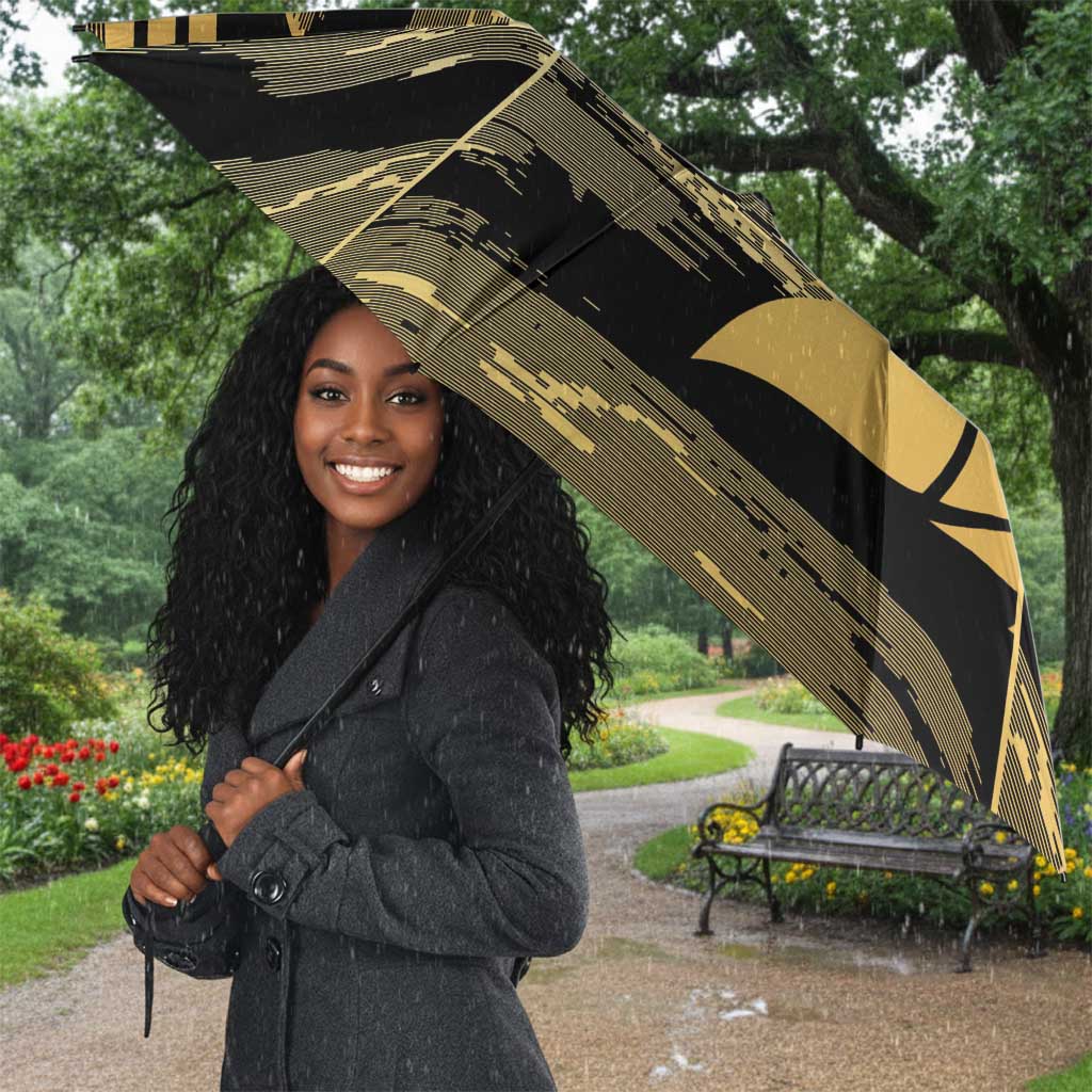 Zimbabwe Rugby Custom Umbrella Come On Sables Gold Black Version