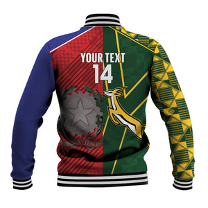 South Africa and Italy Rugby Custom Baseball Jacket Springboks Gli Azzurri Together