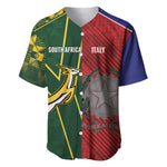 South Africa and Italy Rugby Custom Baseball Jersey Springboks Gli Azzurri Together