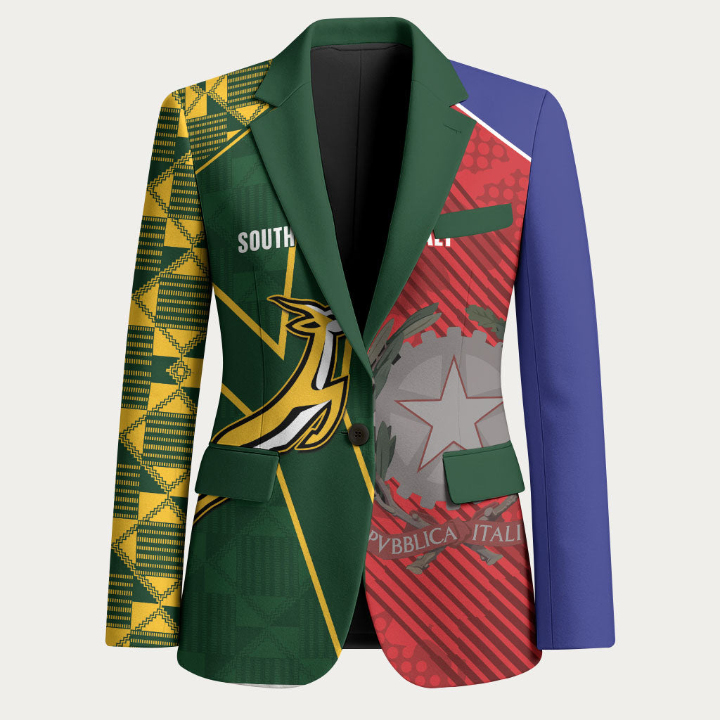 South Africa and Italy Rugby Custom Blazer Springboks Gli Azzurri Together