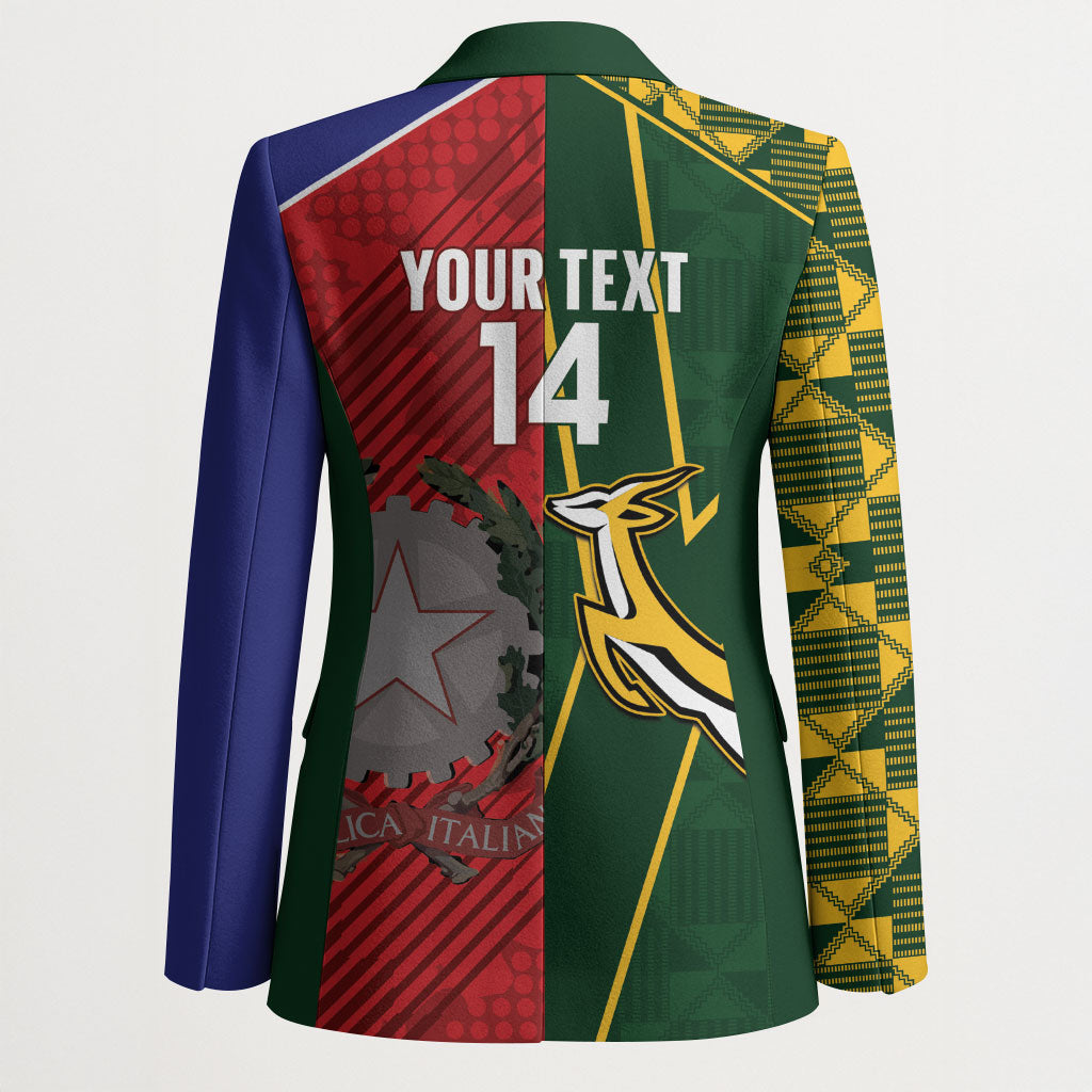 South Africa and Italy Rugby Custom Blazer Springboks Gli Azzurri Together