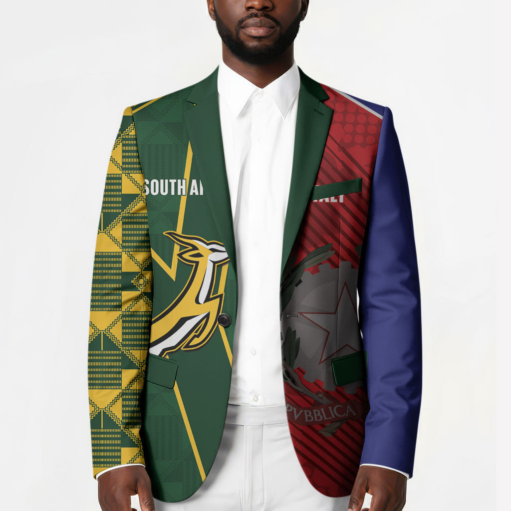 South Africa and Italy Rugby Custom Blazer Springboks Gli Azzurri Together