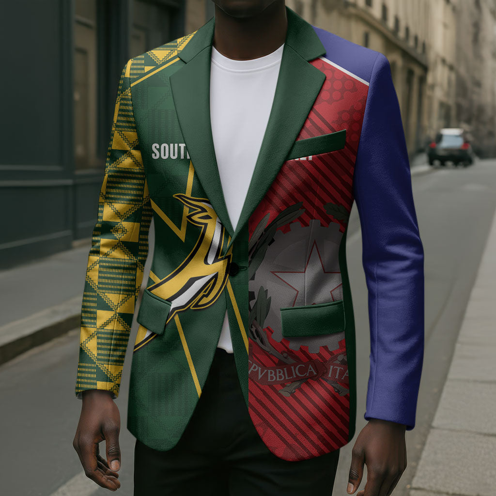 South Africa and Italy Rugby Custom Blazer Springboks Gli Azzurri Together