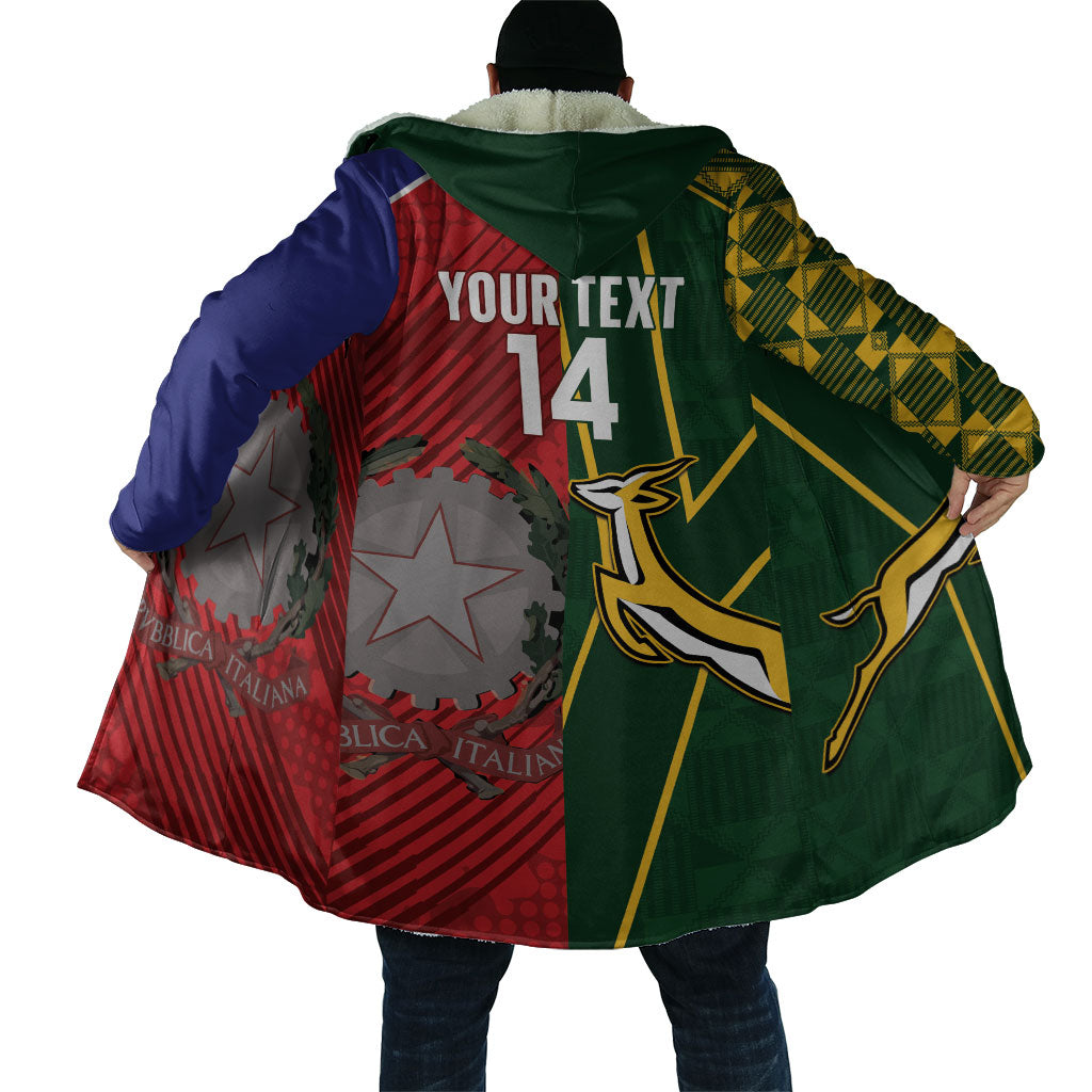 South Africa and Italy Rugby Custom Cloak Springboks Gli Azzurri Together