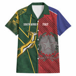 South Africa and Italy Rugby Custom Hawaiian Shirt Springboks Gli Azzurri Together