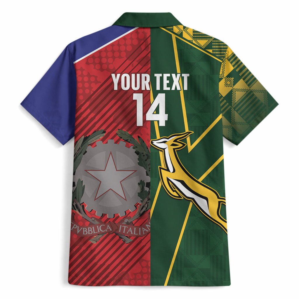 South Africa and Italy Rugby Custom Hawaiian Shirt Springboks Gli Azzurri Together