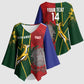 South Africa and Italy Rugby Custom Kimono Sleeve Blouse Springboks Gli Azzurri Together