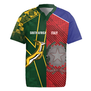 South Africa and Italy Rugby Custom Rugby Jersey Springboks Gli Azzurri Together