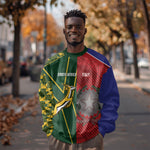 South Africa and Italy Rugby Custom Sweatshirt Springboks Gli Azzurri Together