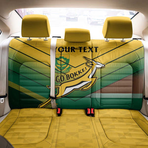 Custom South Africa Rugby Back Car Seat Cover Springboks Go Champions African Pattern