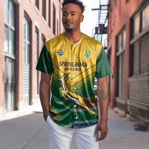 Custom South Africa Rugby Baseball Jersey Springboks Go Champions African Pattern