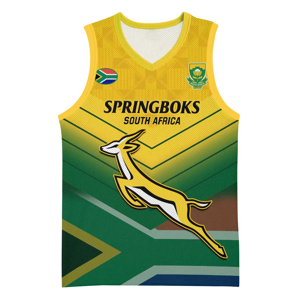 Custom South Africa Rugby Basketball Jersey Springboks Go Champions African Pattern LT14