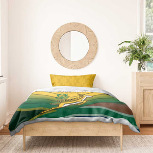 Custom South Africa Rugby Bedding Set Springboks Go Champions African Pattern