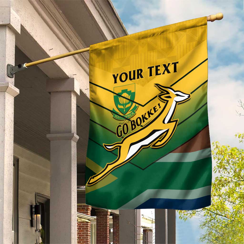 Custom South Africa Rugby Garden Flag Springboks Go Champions African Pattern