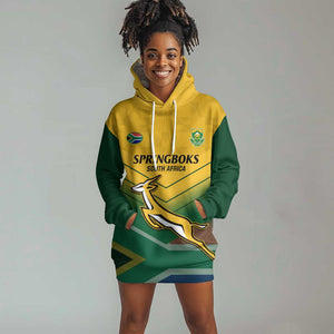 Custom South Africa Rugby Hoodie Dress Springboks Go Champions African Pattern