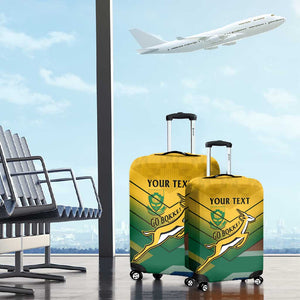 Custom South Africa Rugby Luggage Cover Springboks Go Champions African Pattern